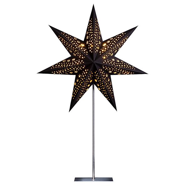 STERNTALER Papierstern, schwarz, 7-Zacker Ø 45 cm Höhe 70 cm günstig online kaufen