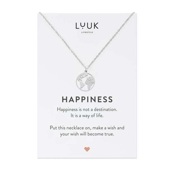 LUUK LIFESTYLE Kette mit Anhänger Weltkarte, günstig online kaufen
