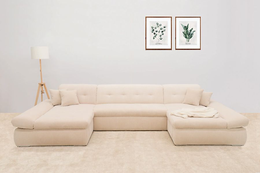 DOMO collection Wohnlandschaft "Moric wahlweise mit Bettfunktion und Armtei günstig online kaufen