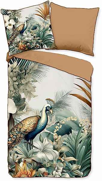 Descanso Wendebettwäsche "Dana1" 2 Stk. tlg. Mako Satin, 135x200, Biese, Re günstig online kaufen