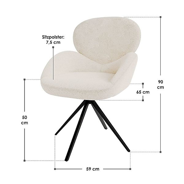 Juskys Esszimmerstuhl Albano (4 St), 360° günstig online kaufen