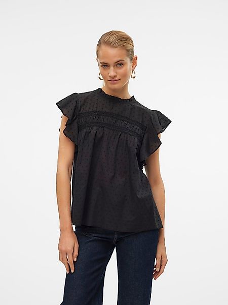 Vero Moda Blusenshirt "VMTRINE SL LACE TOP WVN NOOS" günstig online kaufen