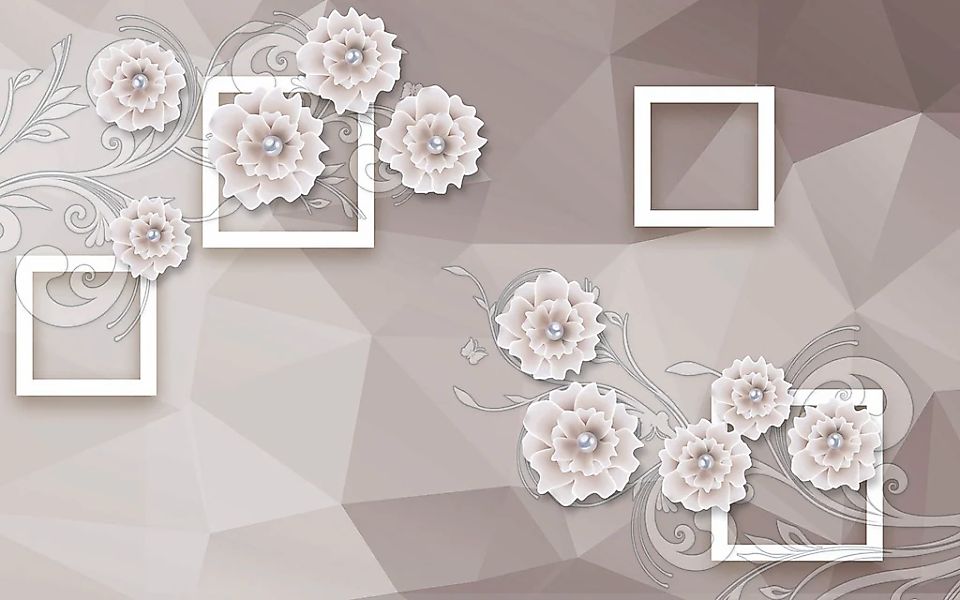 Papermoon Fototapete "Muster mit Blumen" günstig online kaufen