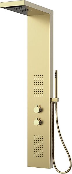 Marwell Duschsäule Essenza gold, Höhe 125 cm, Edelstahl Regendusche, 125x20 günstig online kaufen