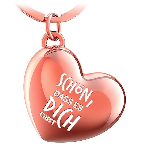 FABACH Schlüsselanhänger Herz mit Gravur - "Schön dass es dich gibt" - Freu günstig online kaufen
