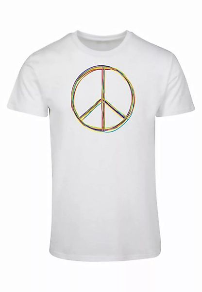 Merchcode T-Shirt Merchcode Herren Peace_Multicolor with Basic T-Shirt (1-t günstig online kaufen