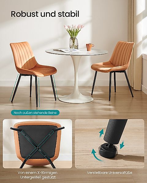SONGMICS Esszimmerstuhl Stuhlset – Polsterstühle, Moderner günstig online kaufen
