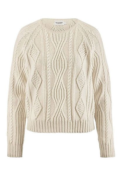Hessnatur Strickpullover aus Bio-Schurwolle und Bio-Baumwolle (1-tlg) günstig online kaufen