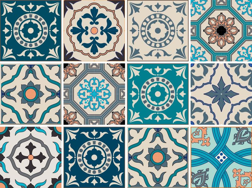 Home affaire Fliesenaufkleber Ornamente (12 St), günstig online kaufen