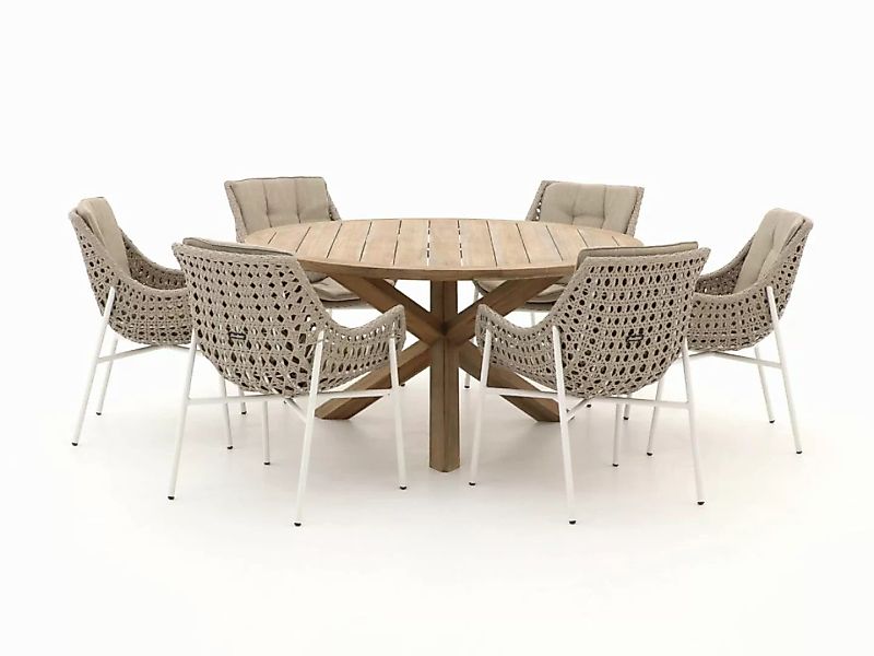 Manifesto Novara/ROUGH-Y ø150 cm Gartenmöbel-Set 7-teilig günstig online kaufen