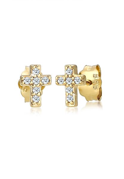 Elli DIAMONDS Paar Ohrstecker Ohrstecker Kreuz günstig online kaufen
