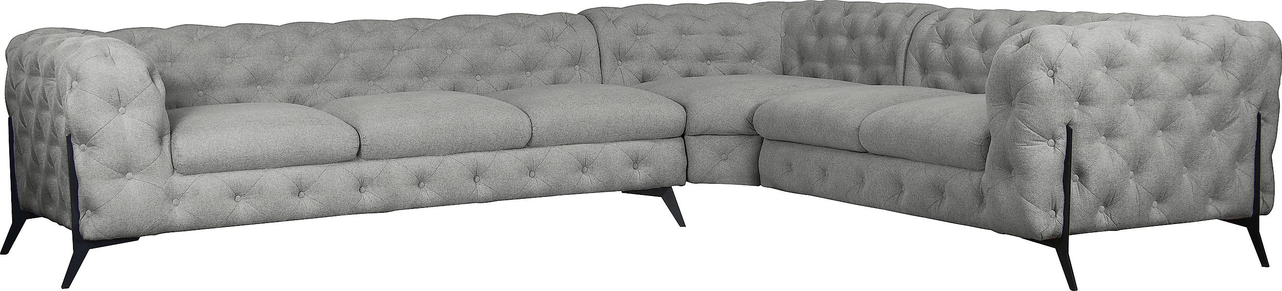 Home affaire Chesterfield-Sofa »Amaury L-Form« großes Ecksofa, Chesterfield günstig online kaufen