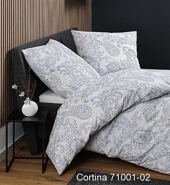 Janine Janine Soft-Cotton Bettwäsche CORTINA 71001 blau Größe:  135x200 cm günstig online kaufen