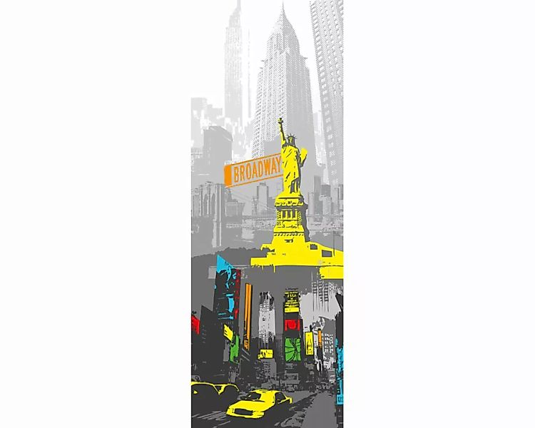 Dekopanel "SkylineNewYork" 1,00x2,80 m / selbstklebende Folie günstig online kaufen