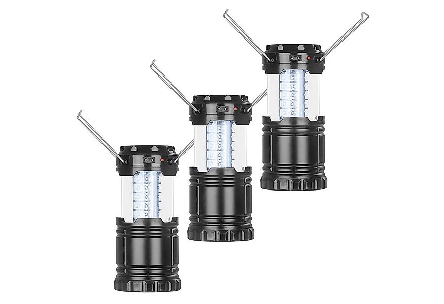 Taffstyle LED Gartenleuchte 3er Set Solar LED Campingleuchte Gartenlaterne günstig online kaufen