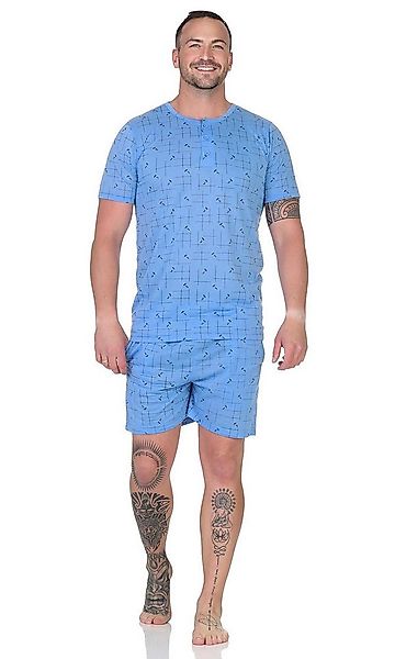 EloModa Capri-Pyjama Herren Pyjama Shorty und T-Shirt Schlafanzug, Gr. M L günstig online kaufen