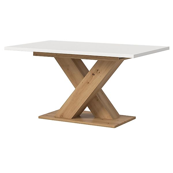 Inn.Furn Esstisch in Weiß und Eiche Ausziehbar 150 - 190 cm Küchentisch Hom günstig online kaufen