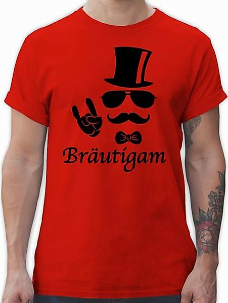 Shirtracer T-Shirt Bräutigam Hipster JGA Männer günstig online kaufen