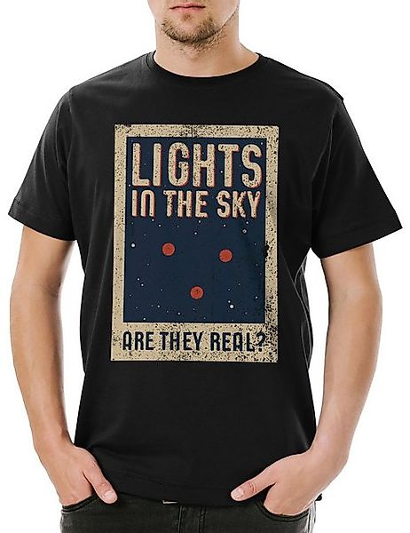 Urban Backwoods Print-Shirt Lights In The Sky Herren T-Shirt Lubbock Alien günstig online kaufen