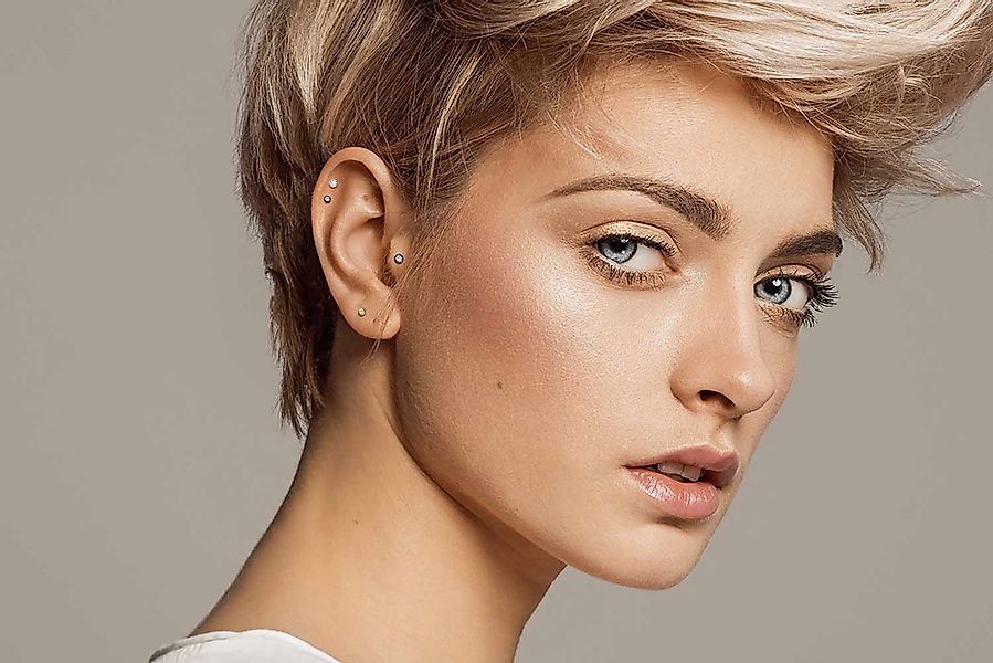 PIERCINGLINE Piercing-Set Chirurgenstahl Labret KRISTALL (Labrets günstig online kaufen