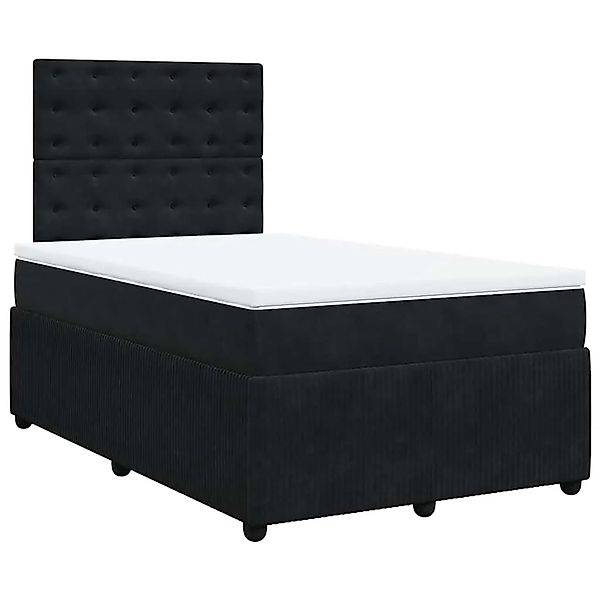 vidaXL Boxspringbett mit Matratze Schwarz 120x190 cm Samt 3294600 günstig online kaufen