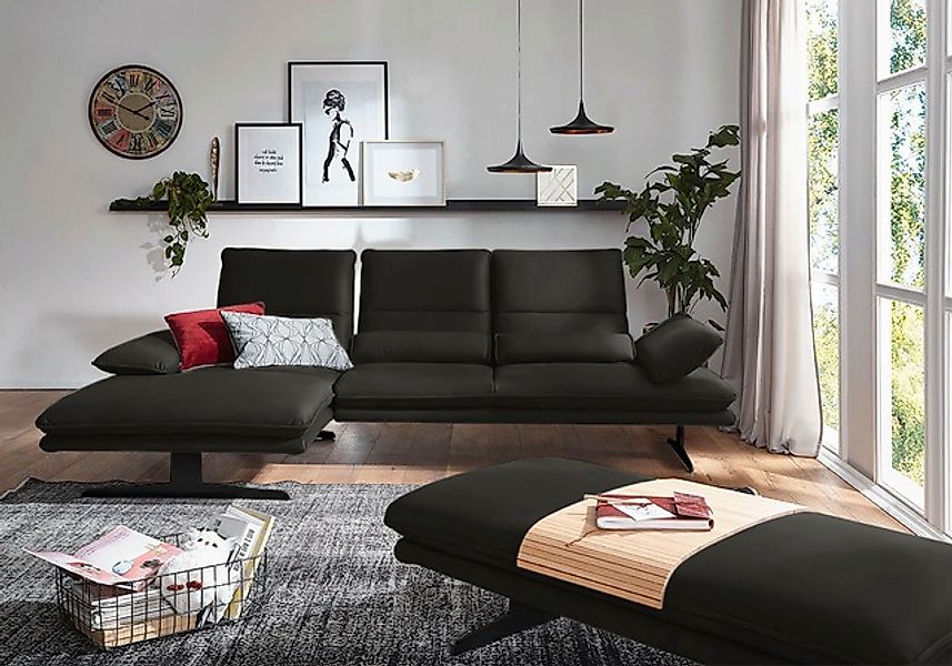 W.SCHILLIG Ecksofa »broadway, Designsofa mit tollem Sitzkomfort«, Sitztiefe günstig online kaufen