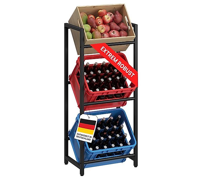 STEELSØN Flaschenregal Mystra in schwarz, Getränkekistenregal aus Stahl für günstig online kaufen