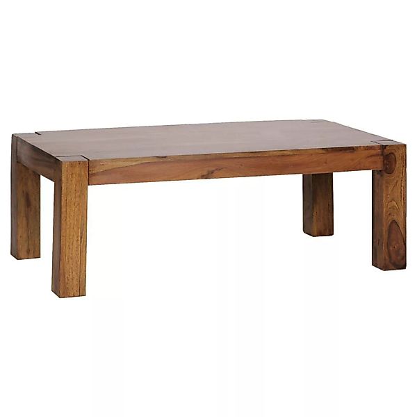 Couchtisch  Massiv-Holz Sheesham 110cm breit Wohnzimmer-Tisch Design dunkel günstig online kaufen