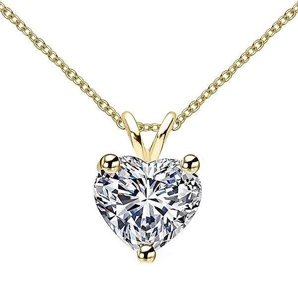 ROUGEMONT Silberkette Exquisite Herz Moissanit Halskette 1,0ct +Echtheitsze günstig online kaufen