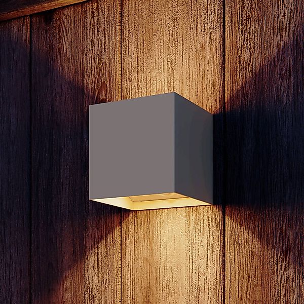 Calex LED-Akku-Sensor-Außenwandlampe Volterra, sand, IP44 günstig online kaufen