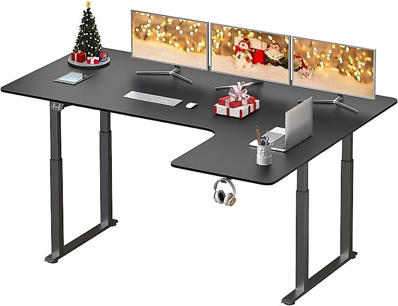 Dripex Eckschreibtisch Elektrisch Höhenverstellbar 180x110 L-form Schreibti günstig online kaufen