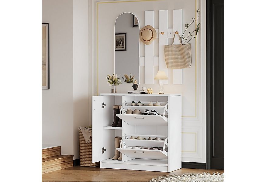 MODFU Garderoben-Set Schuhschrank mit Klapptür, (Garderobenschrank, Schuhre günstig online kaufen