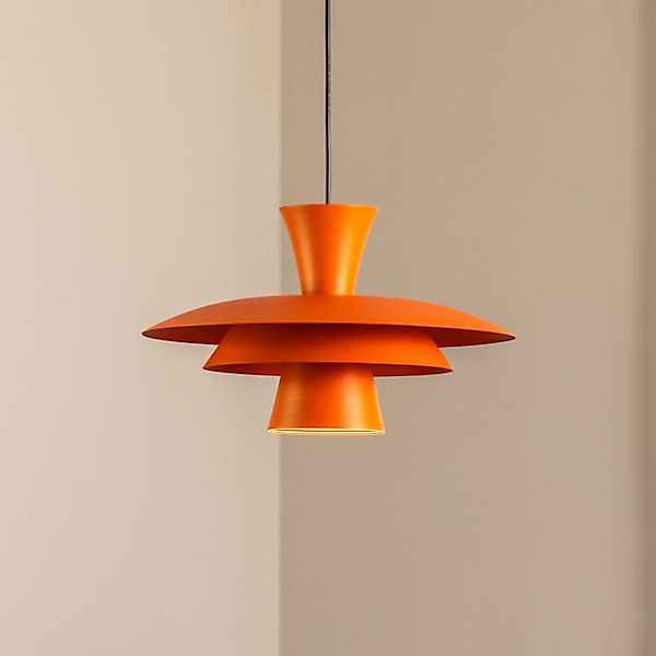 Hängeleuchte Plato, orange, Metall, Ø 38 cm, E27 günstig online kaufen