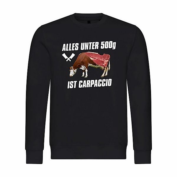 deinshirt Rundhalspullover Herren Pullover Alles unter 500g ist Carpaccio M günstig online kaufen