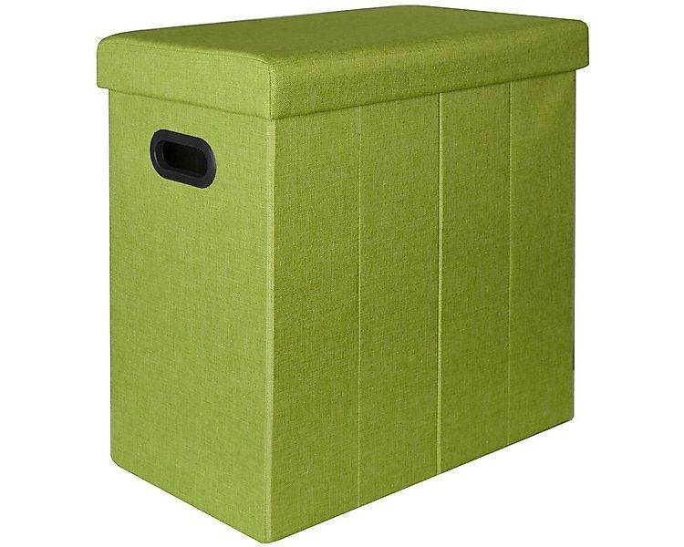 DuneDesign Wäschekorb mit Deckel - 70L Wäschetruhe in Leinenoptik - 50x28x5 günstig online kaufen