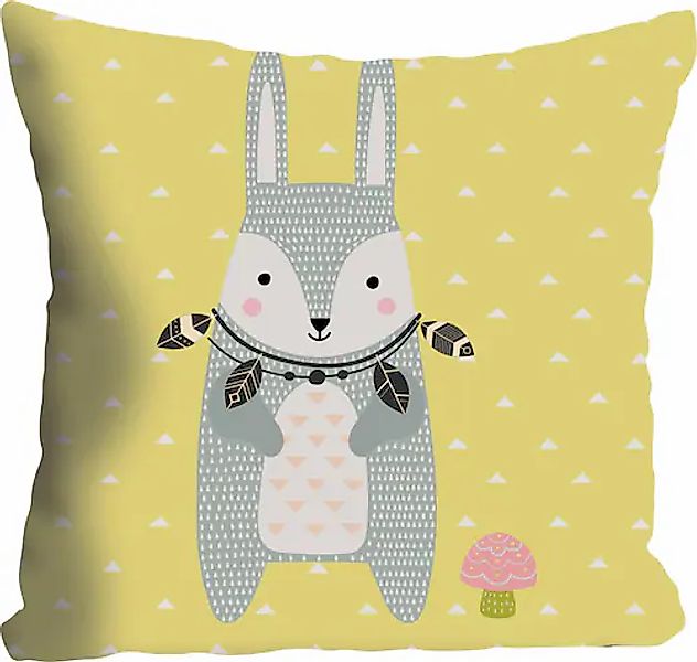 queence Dekokissen »»Hase««, Kissenhülle ohne Füllung, 1 Stück günstig online kaufen