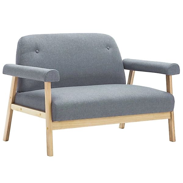 vidaXL 2-Sitzer-Sofa Stoff Hellgrau günstig online kaufen