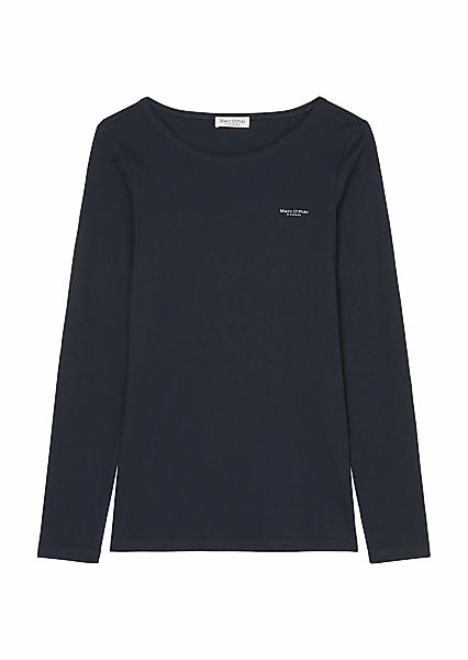 Marc O'Polo Langarmshirt mit Label-Print in Brusthöhe günstig online kaufen