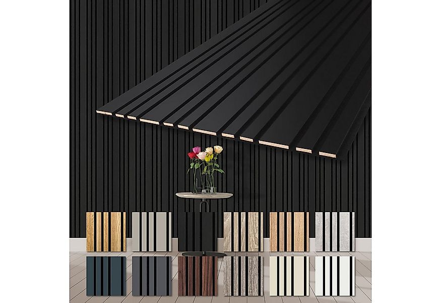 Hexim Wandpaneel, (Akustikpaneele 2 Stück 278x60cm Holz Mila - flexible Hol günstig online kaufen