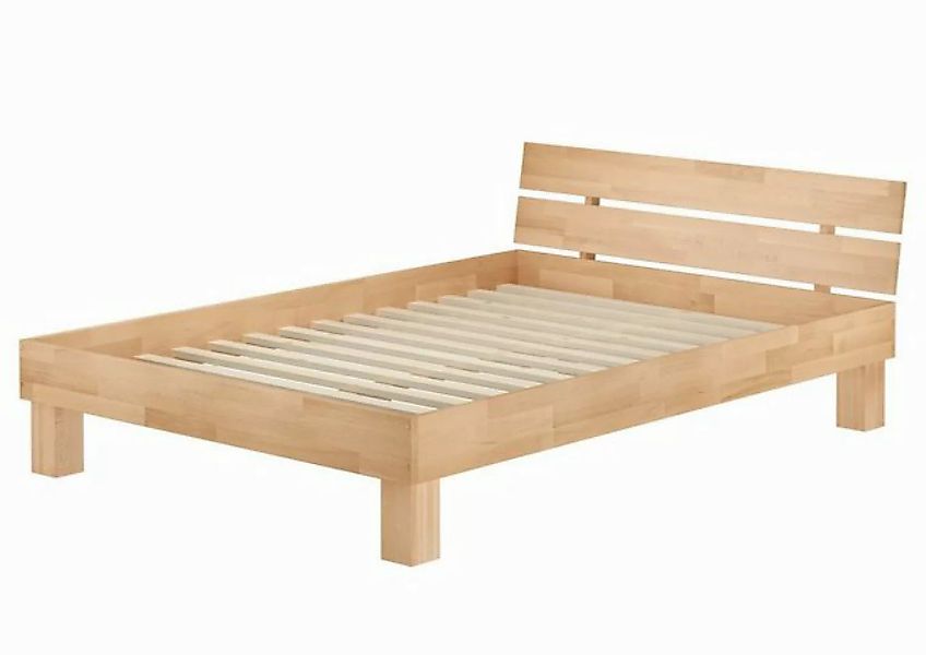 ERST-HOLZ Bett Doppelbett 160x200 Buche natur mit Rollrost, Buchenholzfarbl günstig online kaufen