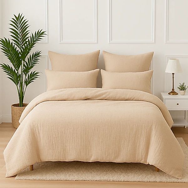 Wolkenfeld Bettwäsche »Wolkenfeld Premium Musselin mit Reißverschluss« 4 tl günstig online kaufen