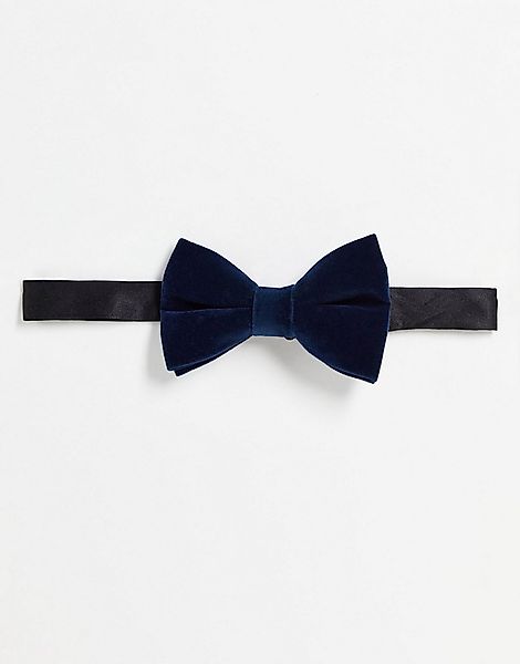 ASOS DESIGN – Krawatte aus Samt in Navy-Marineblau günstig online kaufen