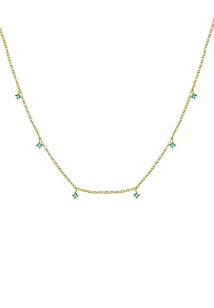 Hey Happiness Silberkette Kristall Anhänger, 18K günstig online kaufen