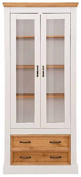 Home affaire Vitrine "Selma", Höhe 180 cm, mit schöner Holzmaserung günstig online kaufen