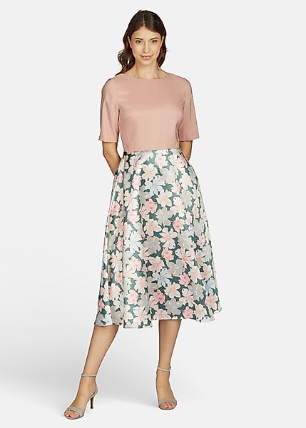 Kleo Abendkleid (1-tlg) mit handgezeichnetem Blumenprint günstig online kaufen