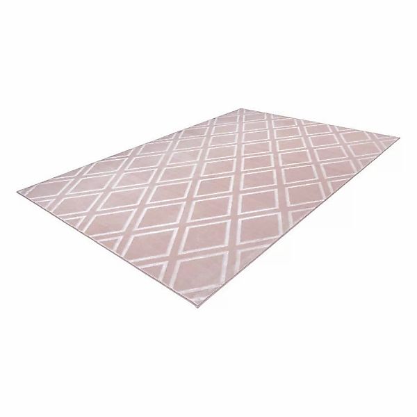 360Living Teppich Monroe rosa B/L: ca. 80x150 cm günstig online kaufen