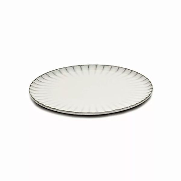 Teller Inku keramik weiß / Ø 24 cm - Steinzeug - Serax - Weiß günstig online kaufen