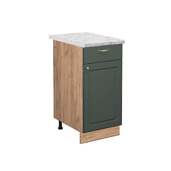 Vicco Unterschrank Fame-Line, Grün-Gold Landhaus/Goldkraft Eiche, günstig online kaufen