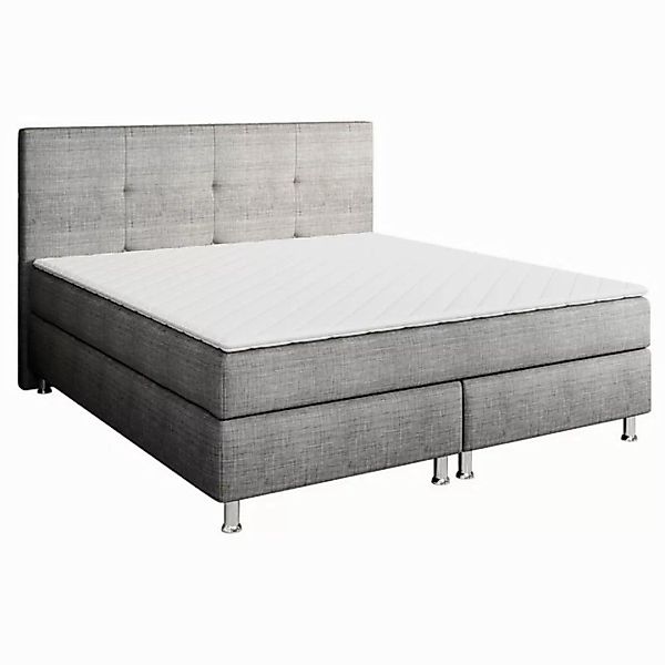 interbed Boxspringbett New York180x200 Webstoff Anthrazit (LUXUS, SOFORT LI günstig online kaufen