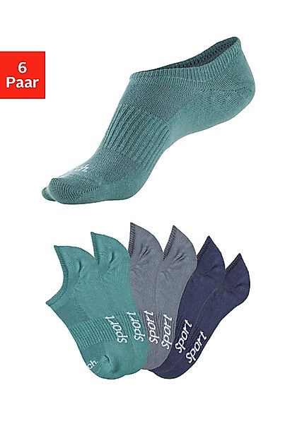 Bench. Sneakersocken, (Packung, 6 Paar), nicht sichtbar in Sneakern günstig online kaufen